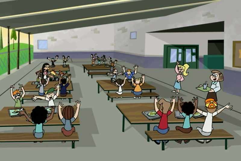 (STUDENTS CHEERING)