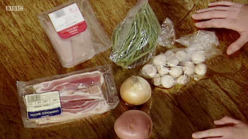 Stuffed chicken breast with bacon and mushrooms