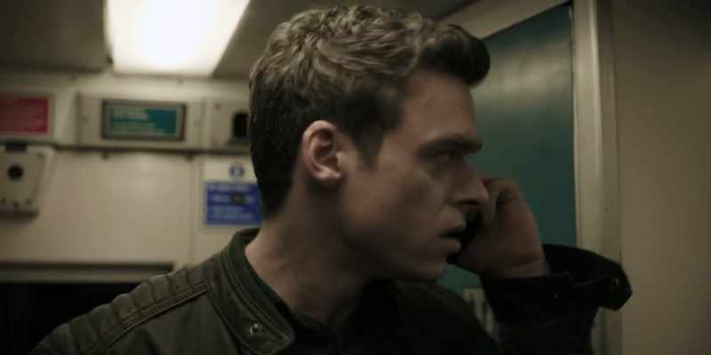 Subject is at front of train, no visible device