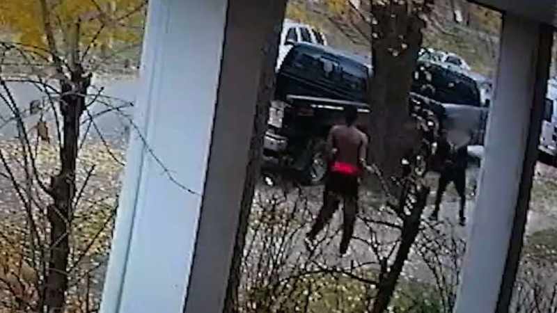 Suddenly, the man pulls out a handgun