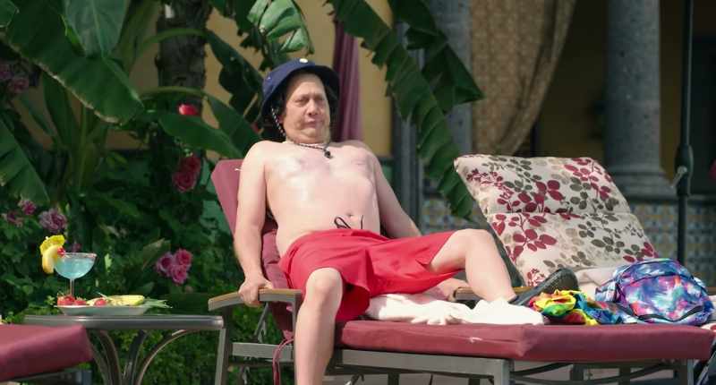 [sunscreen squelching] [quirky music]
