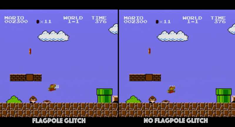 [Super Mario Bros. music playing]