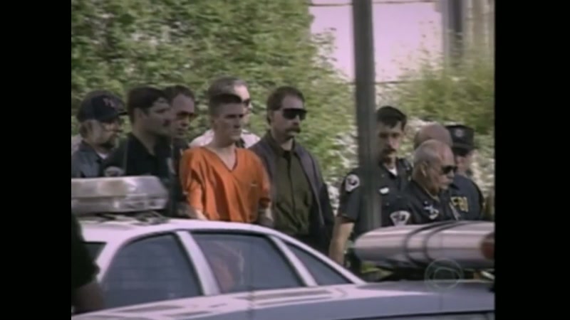 Suspect Tim McVeigh was escorted from the courthouse