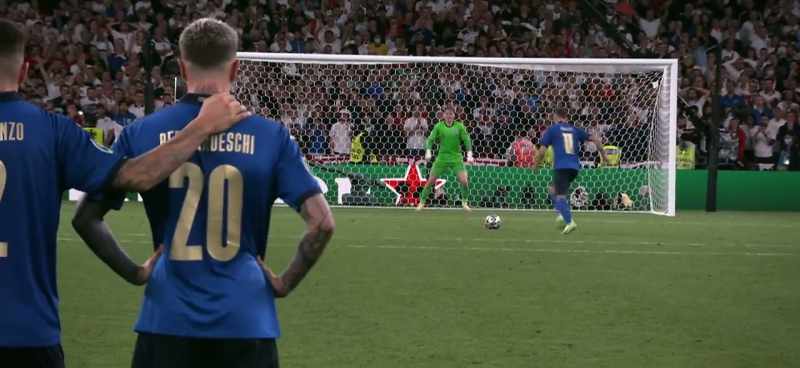 [suspenseful music playing] - [England fans jeering]