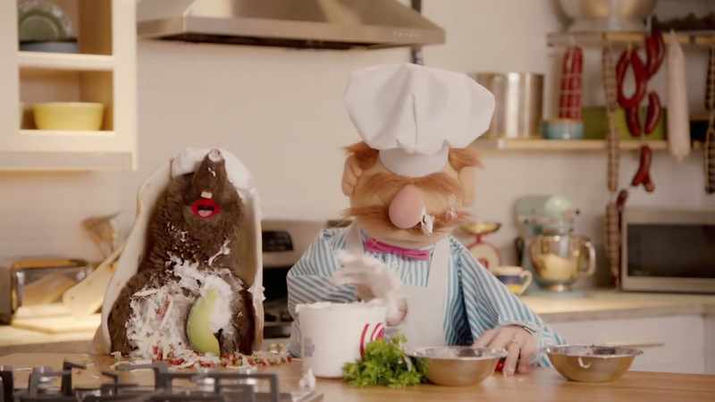 (SWEDISH CHEF SPEAKS GIBBERISH) -What's that? Oh!