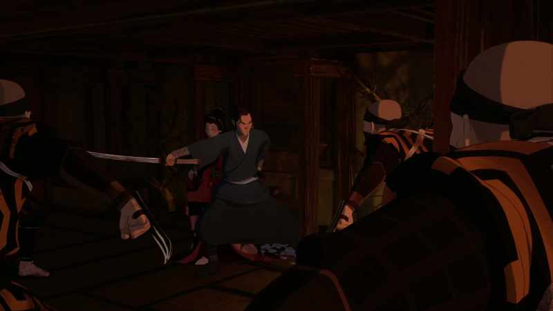 [sword chiming] -[door opens]