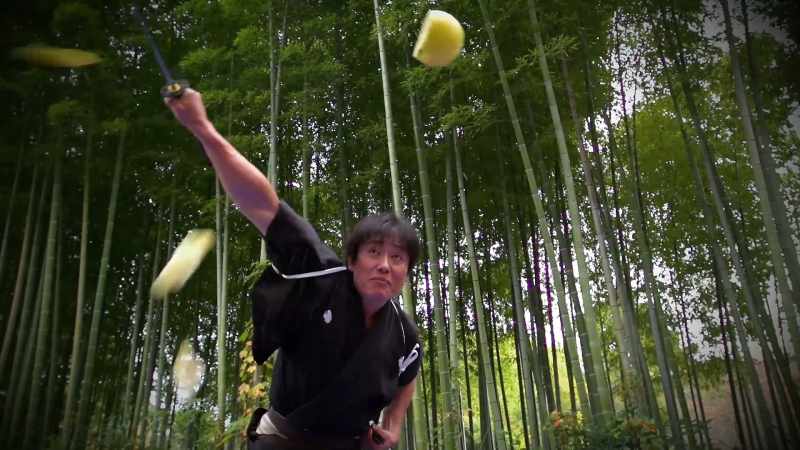(sword slices)