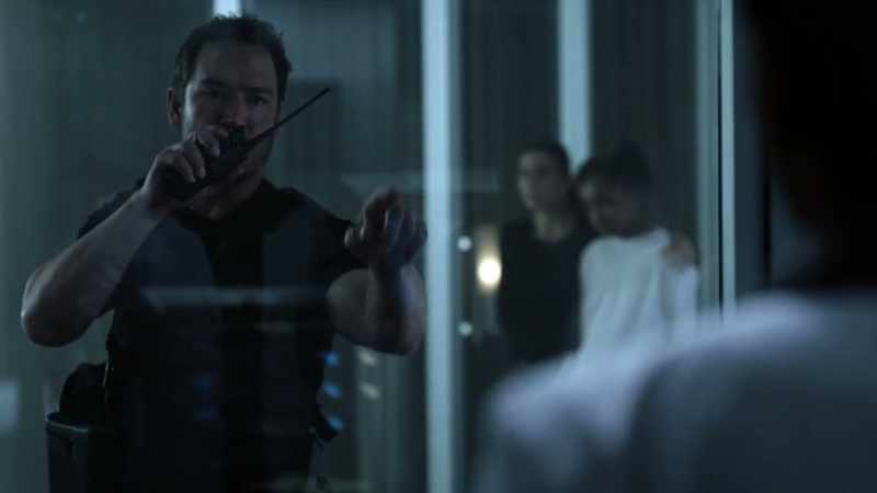 Sykes, we can't shoot through the glass