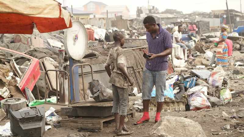 Take that and go. - No, don't give me one cedi