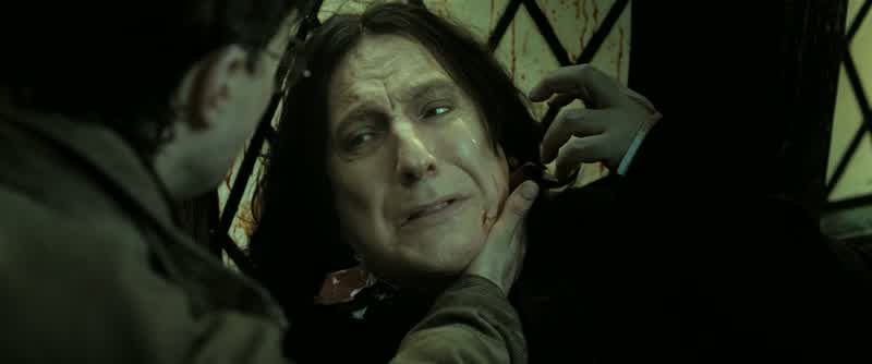 Take them Please Give me something Quickly A flask anything SNAPE Take them to the Pensieve Look at me You have your mother's eyes