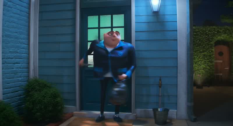 �� Taking out the trash 'Cause I'm an awesome dad ♪ ♪ And the baby Finally went to sleep ♪