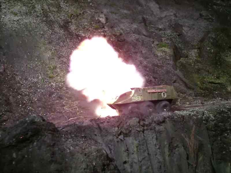 (tanks exploding)