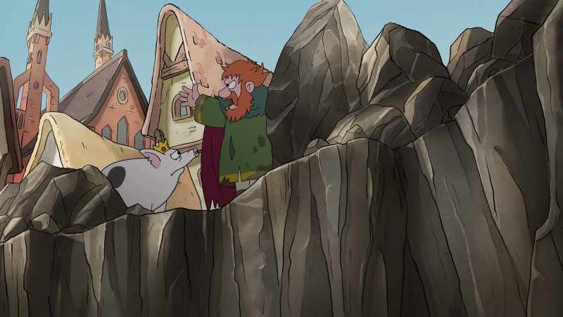 Teamed up with her evil mom, turned this place to stone and ran off!