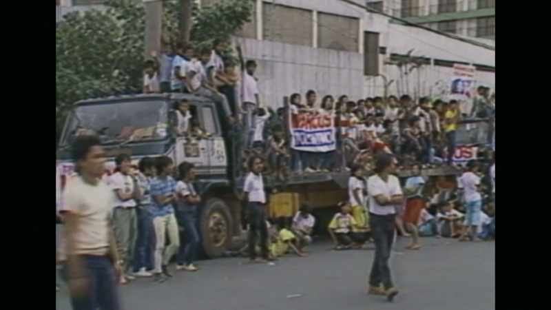 Television crews saw Marcos supporters