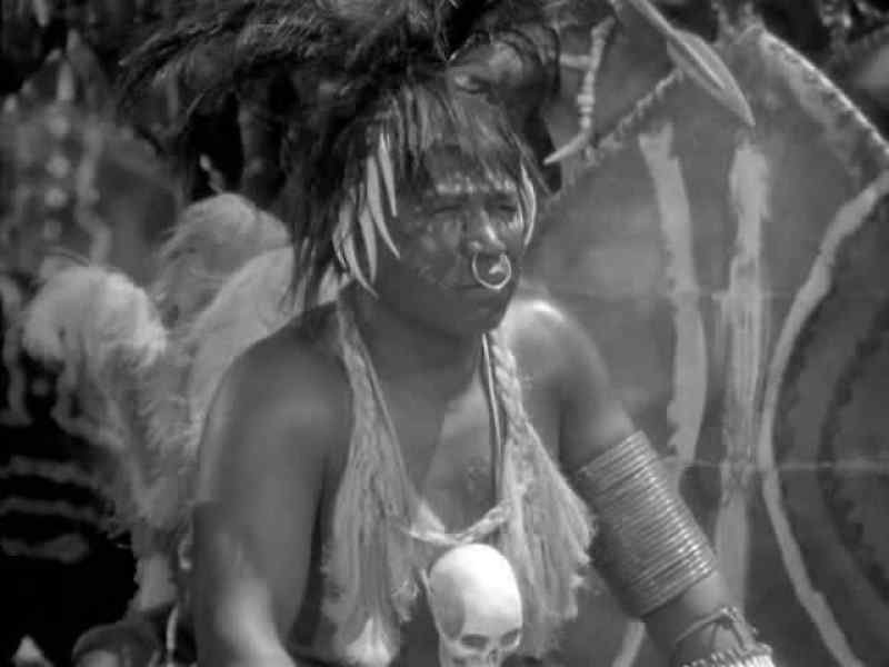 Tell chief give now spears, meat, canoes