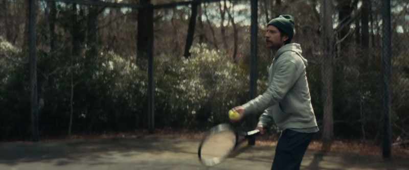 [tennis ball thumping]