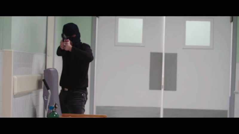 (tense dramatic music) (gunshots firing)