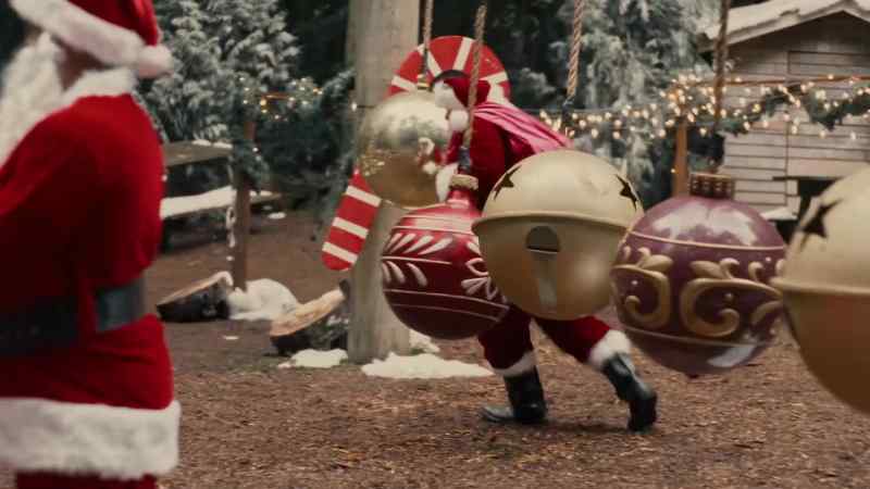(tense festive music continues)