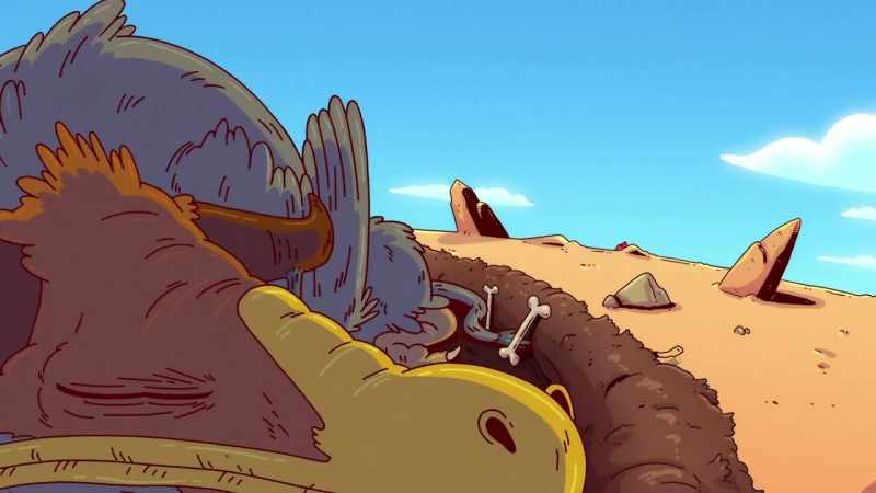 [tense music plays] -[snoring]
