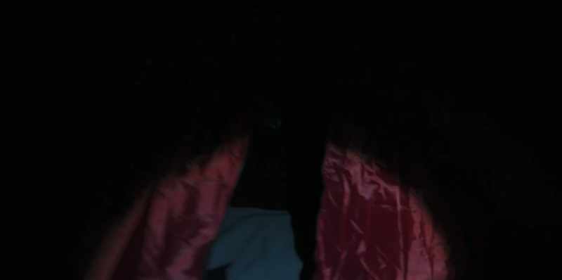 (tent panels rustling)