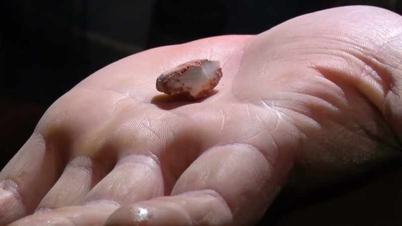 That is a beautiful stone. Wouldn't it be nice to find a few more bits like that?