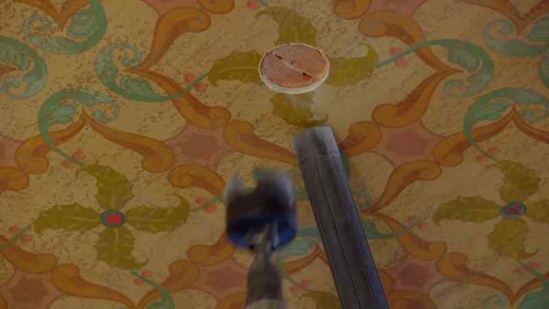 That is a perfect hole through the plaster
