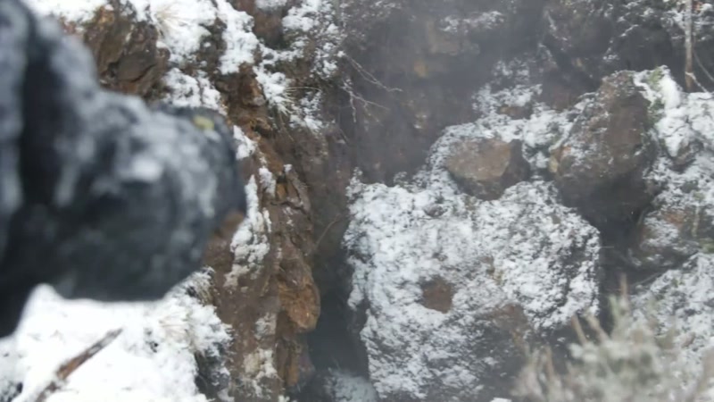 That big boulder. - That looks like a pocket
