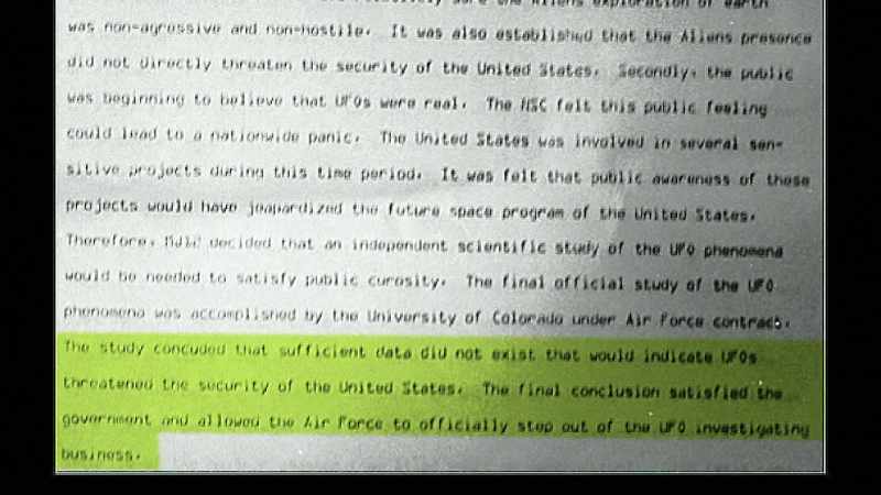 That Condon study concluded that sufficient data did not