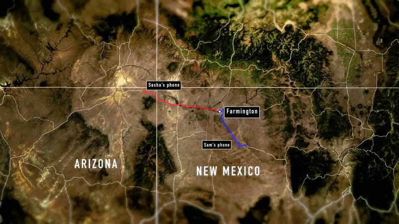 That data showed that Sam Coon was traveling in a different direction
