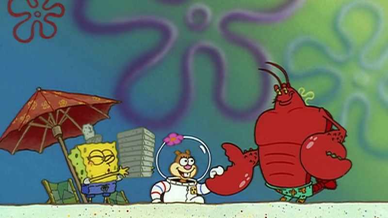 That day Larry won, SpongeBob lost