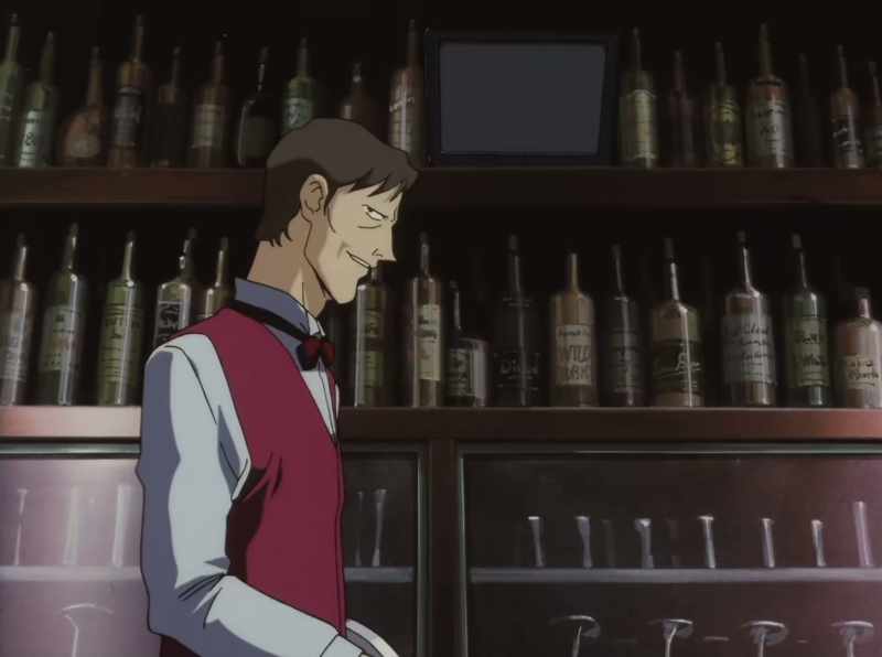 That guy passed out on the bar over there is a cop