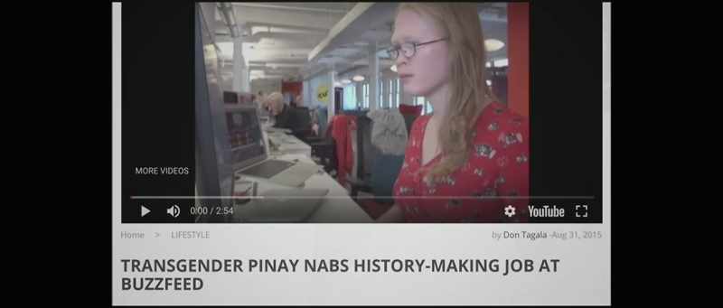 That I'm the person who is trans