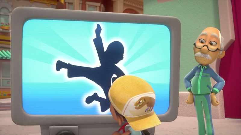 That karate dude really wants out of that screen