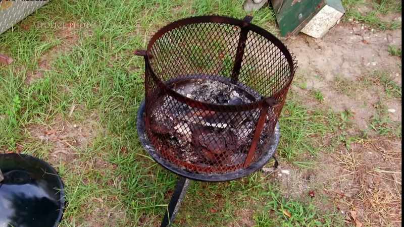 that somebody tried to burn some clothes in