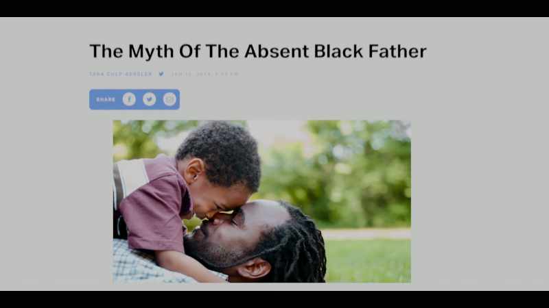 That the black man, the black father, is less than