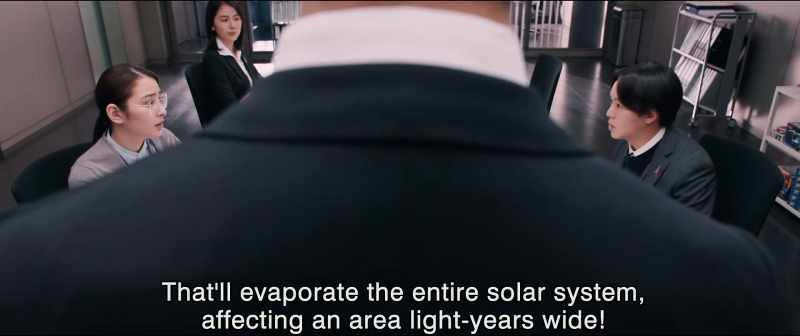 That'll evaporate the entire solar system, affecting an area light-years wide!