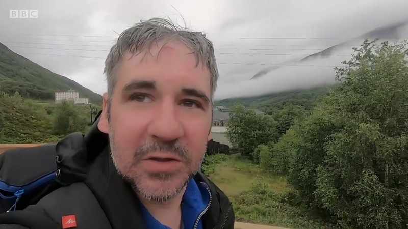 That's me arriving in Kinlochleven