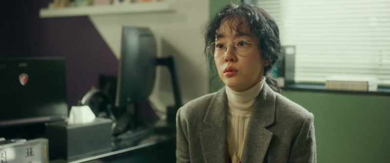 That's bad manners. Apologize and wear your glasses