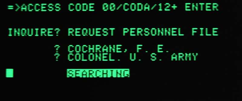 That's Cochrane F E U S Army