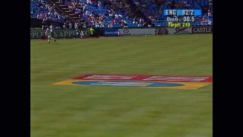 That's four runs. It's crashed away by Hussain