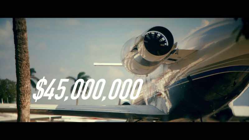 That's when I would come in on a private jet with a briefcase