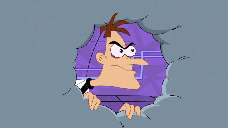 That's it. Run away, Perry the Scaredy-- Oh