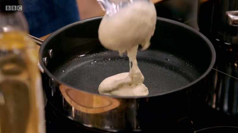 That's quite a thick pancake batter