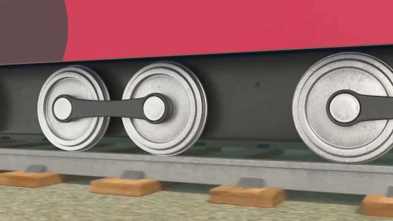 That's the sound the engine makes moving all the wheels