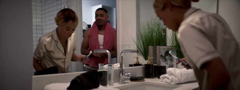 That's why I have one down here that...it's a pink towel that