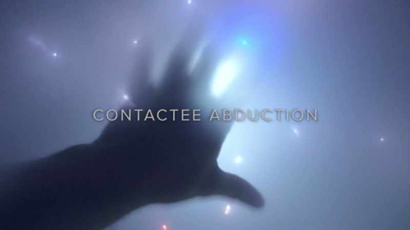 The abductee witnesses a UFO