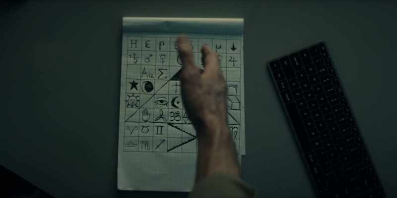 The arrow pointing down indicates