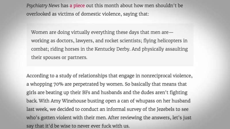 The article cited a study that revealed