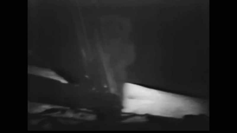 The astronaut is descending shadowed LEM
