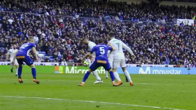 The ball is inside the area